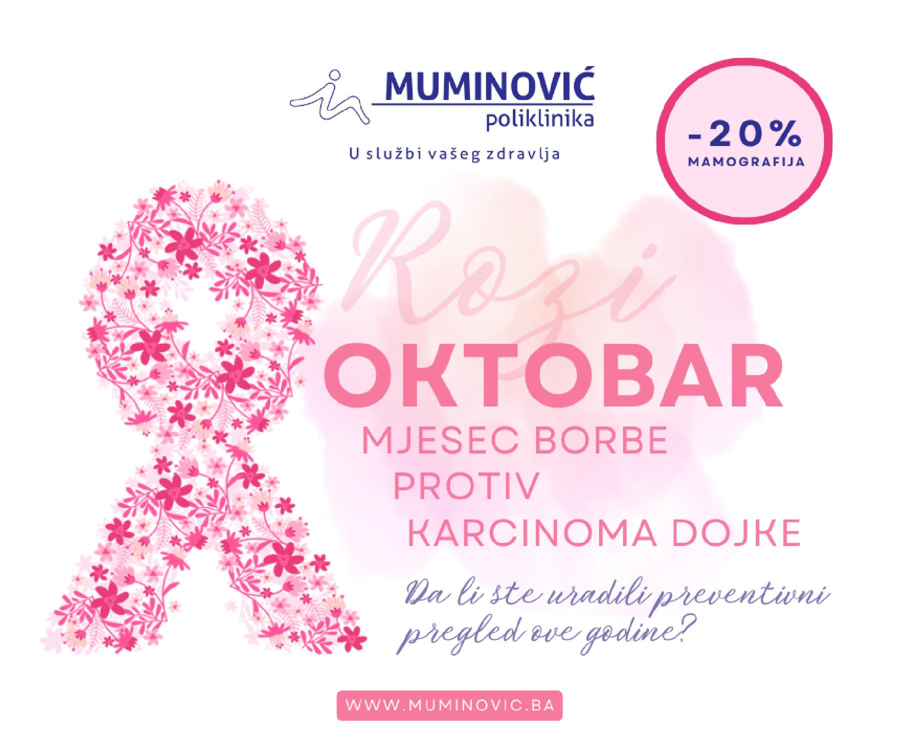 Rozi oktobar u Poliklinici Muminović– Mjesec borbe protiv karcinoma dojke