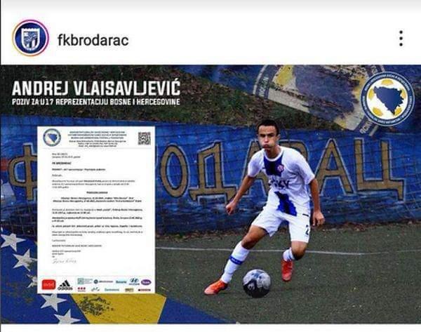 Andrej Vlaisavljević pozvan na okupljanje U17 reprezentacije BiH