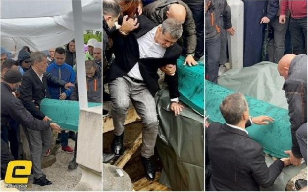 Prizor koji kida dušu: Enes Begović spustio tijelo sina Armina u mezar! (Foto)