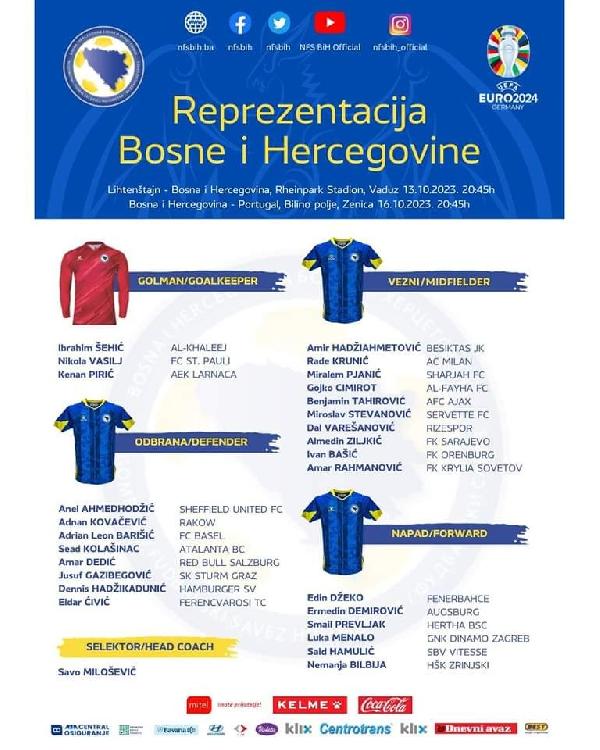 (Foto): Savo Milošević objavio je spisak reprezentativaca za oktobarske kvalifikacione utakmice protiv Lihtenštajna i Portugala.